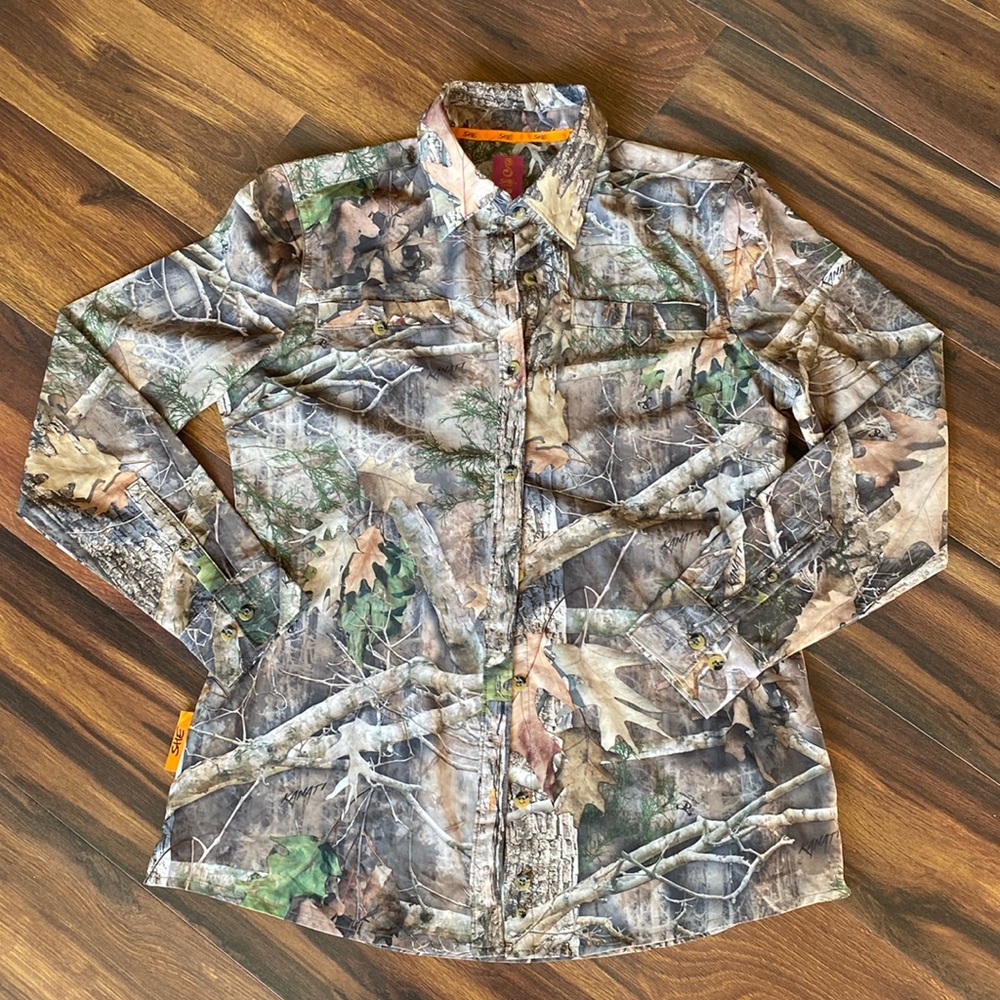SHE Outdoor Performance Lightweight Long Button Down Shirt TrueTimber Kanati